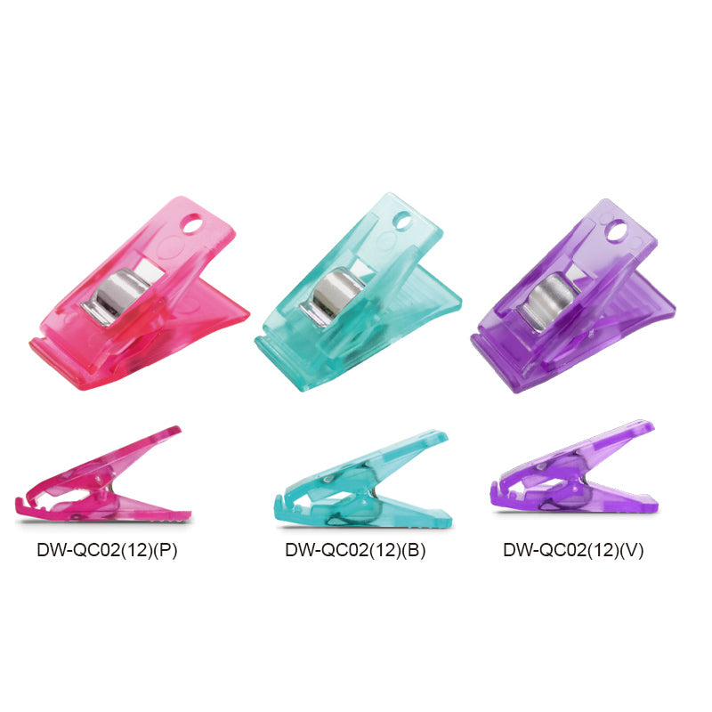 Sew Mate Quilting Clips - Multi Colour 12pcs