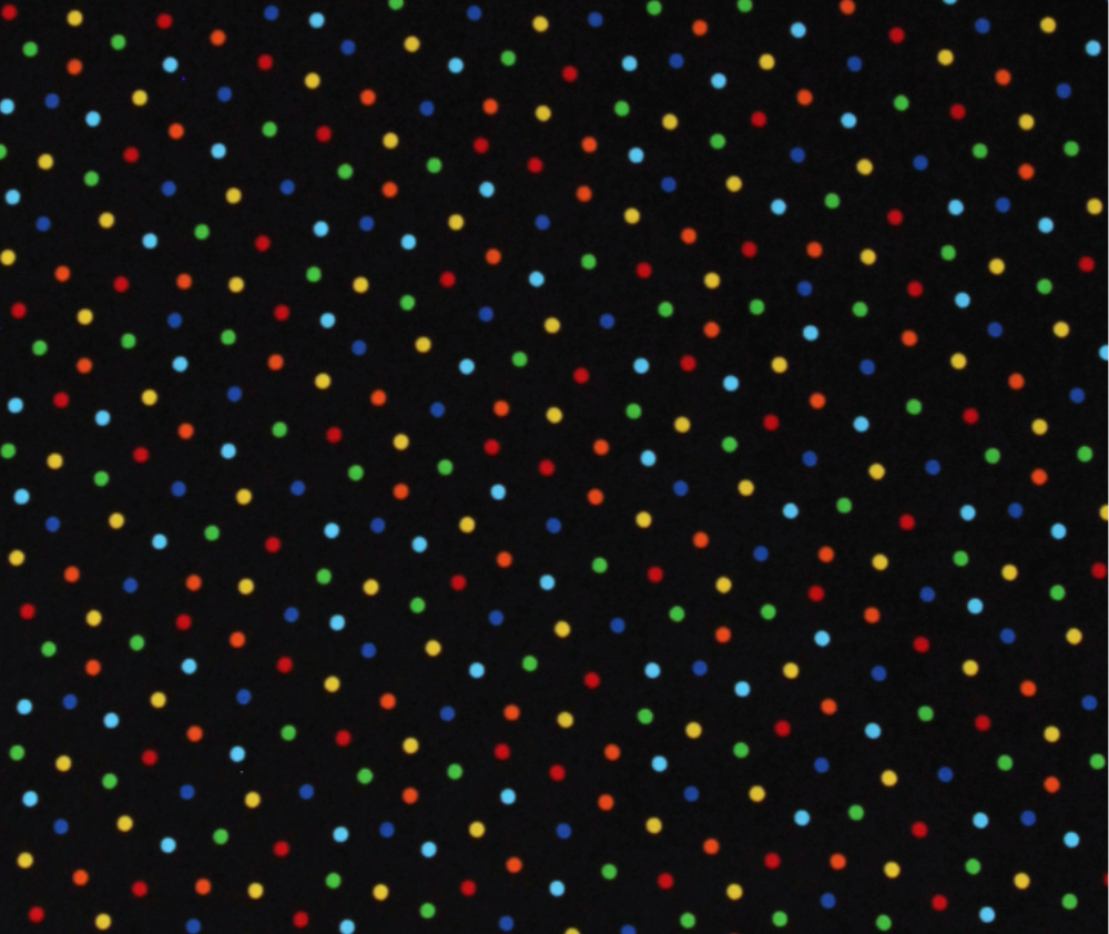 Dots on Black Multi - 0.1m