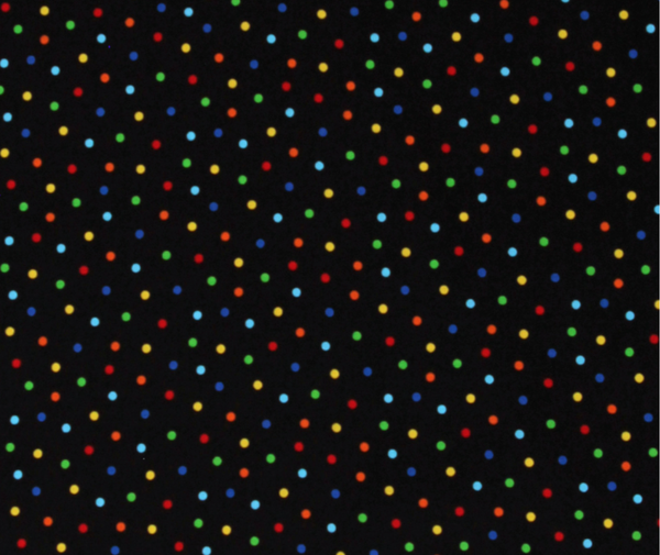 Dots on Black Multi - 0.1m