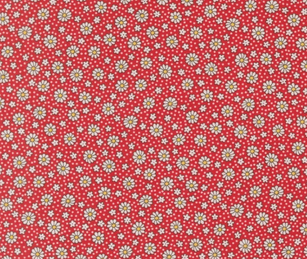 1930's Playtime - Dotty Daisy - Scarlet - 0.1m