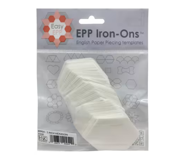 HNK English Paper Piecing 1" Hexagons Iron On x 100 Pack