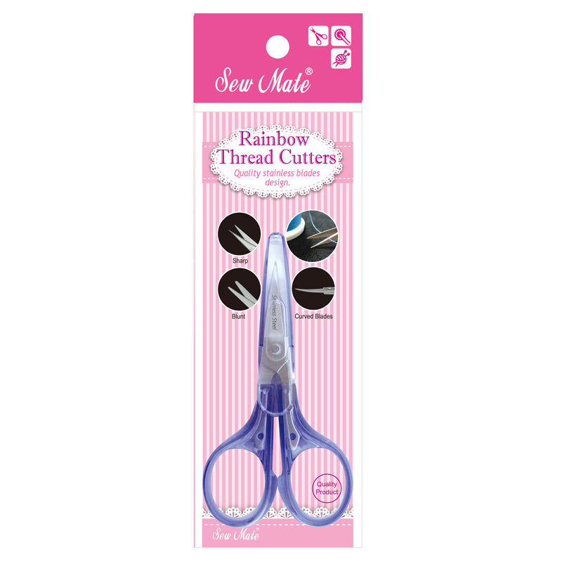 Sew Mate Embroidery Thread Snips - Curved Purple