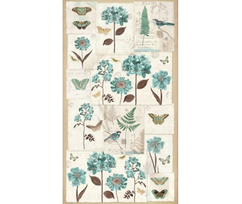 En Bleu Multi Panel (60cm) 100% Cotton