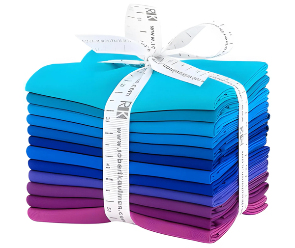 Peacock 12-Piece Fat Quarter Bundle - Kona Cotton