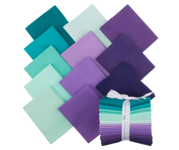 Aurora 12-Piece Fat Quarter Bundle - Kona Cotton