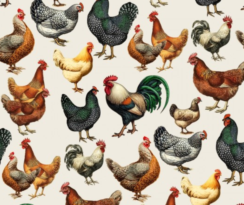 Farmyard Chickens - 0.1m