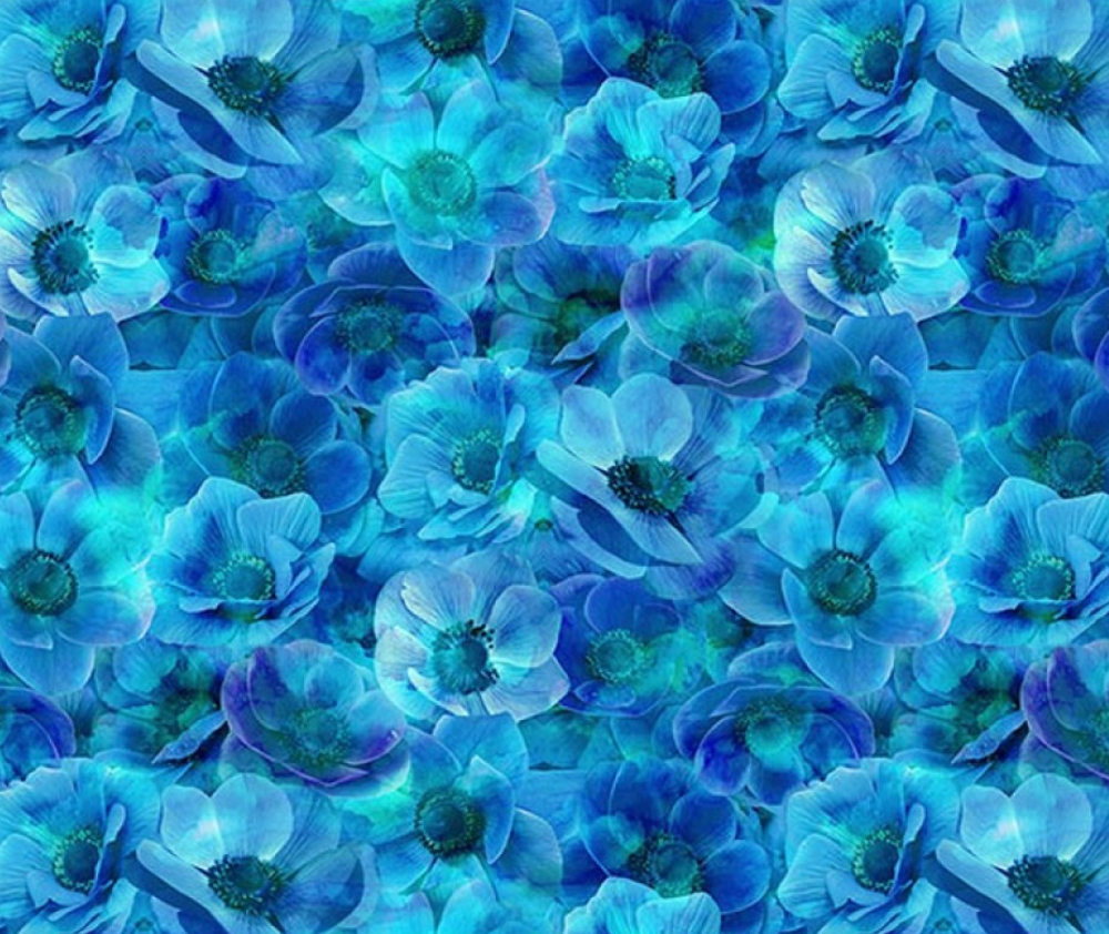 Flourish - Big Flowers Cobalt - 0.1m