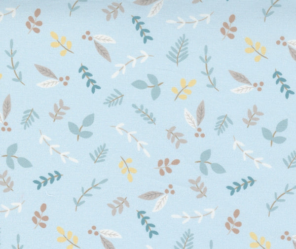Foliage Sprig - Blue 0.1m - 100% Cotton