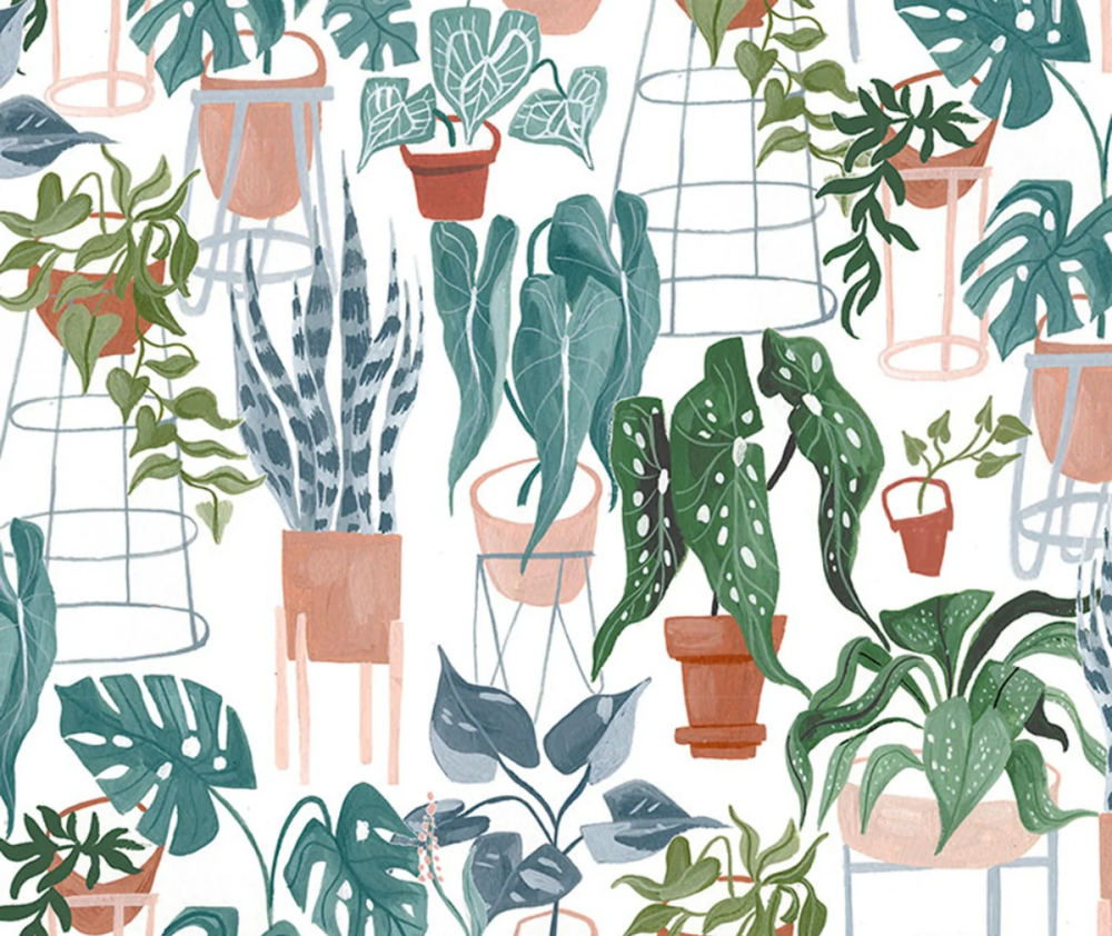 Fronds & Felines 100% Cotton Fabric