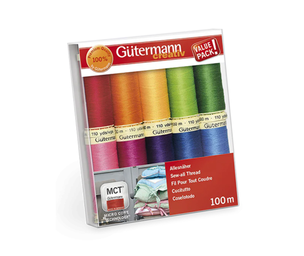 Gutermann Sew All Thread Set - 10 Spools Brights