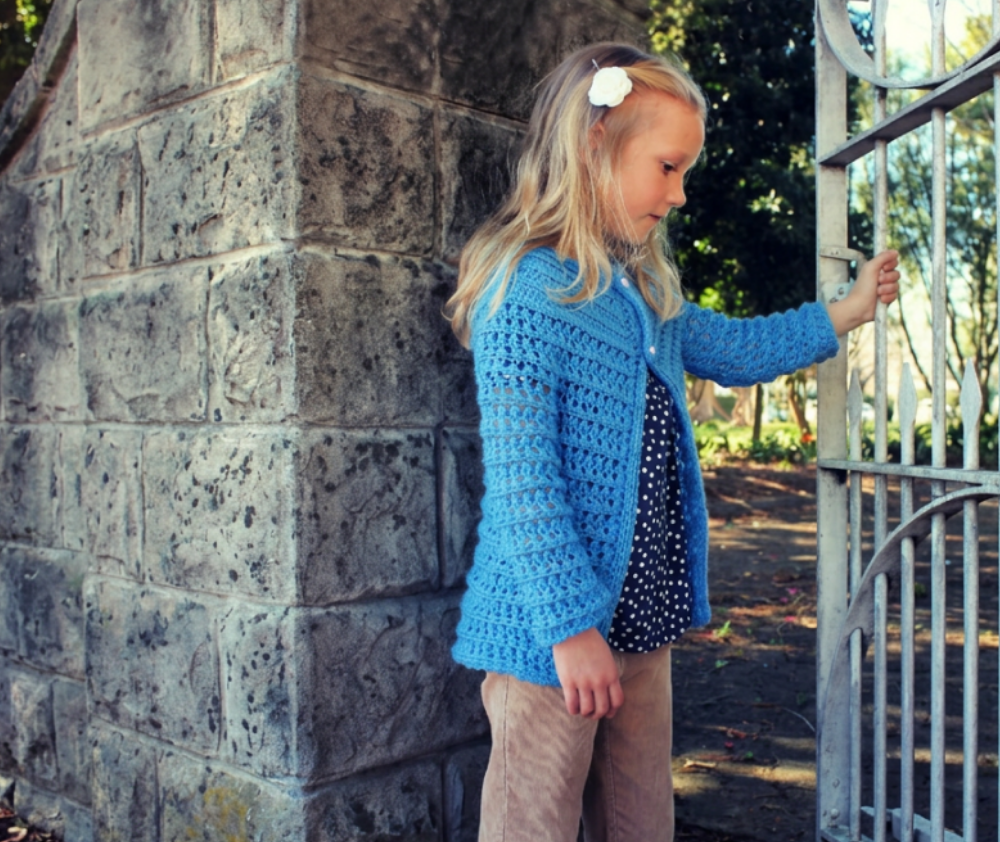 Holland Designs Crochet Pattern Romantic Girls Cardigan - HDP033
