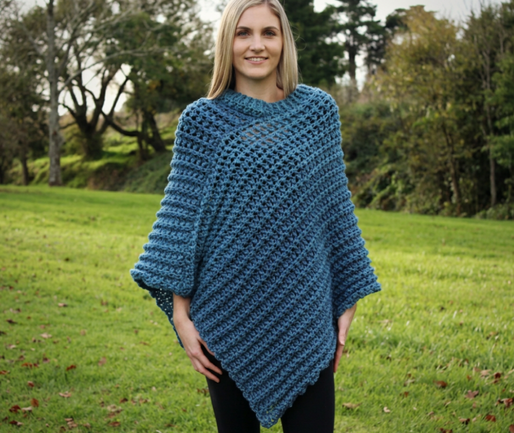 Holland Designs Crochet Pattern Tweed Poncho - HDP037