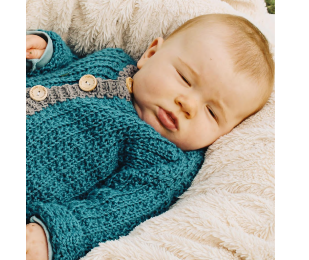 Holland Designs Crochet Pattern Wonder Cable Baby Cardigan - HDP132