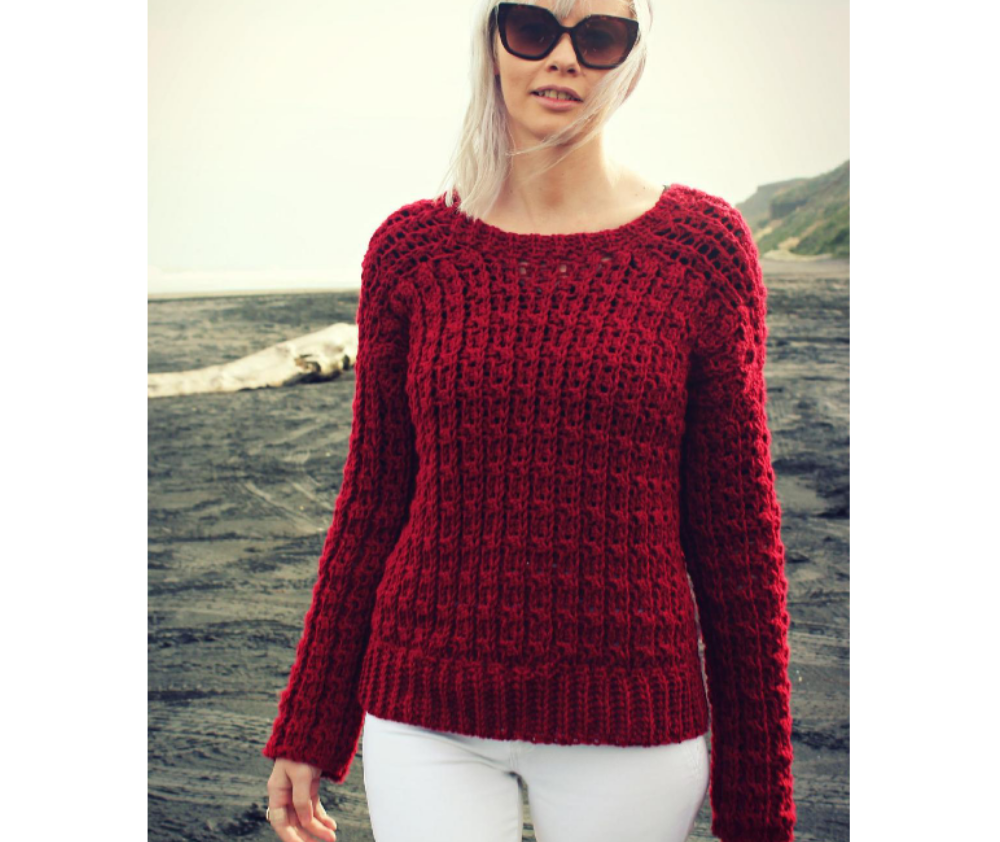Holland Designs Crochet Pattern Quick Cable Pullover - HDP134