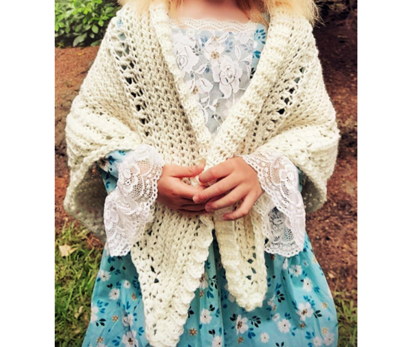 Holland Designs Crochet Pattern Lace Insertion Shawl - HDP192