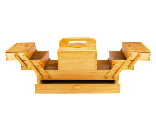Hobby Gift Sewing Box Cantilever - Pine 23 X 45 X 27.4CM