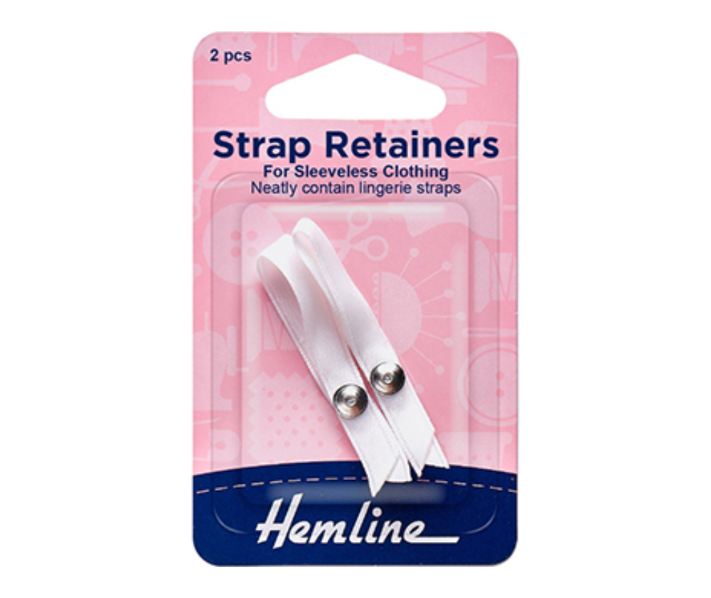 Hemline Bra Strap Retainer 1 pair - White