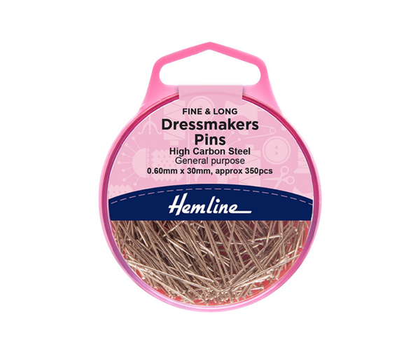Hemline Dressmaker Pins Pack 30mm x 0.60