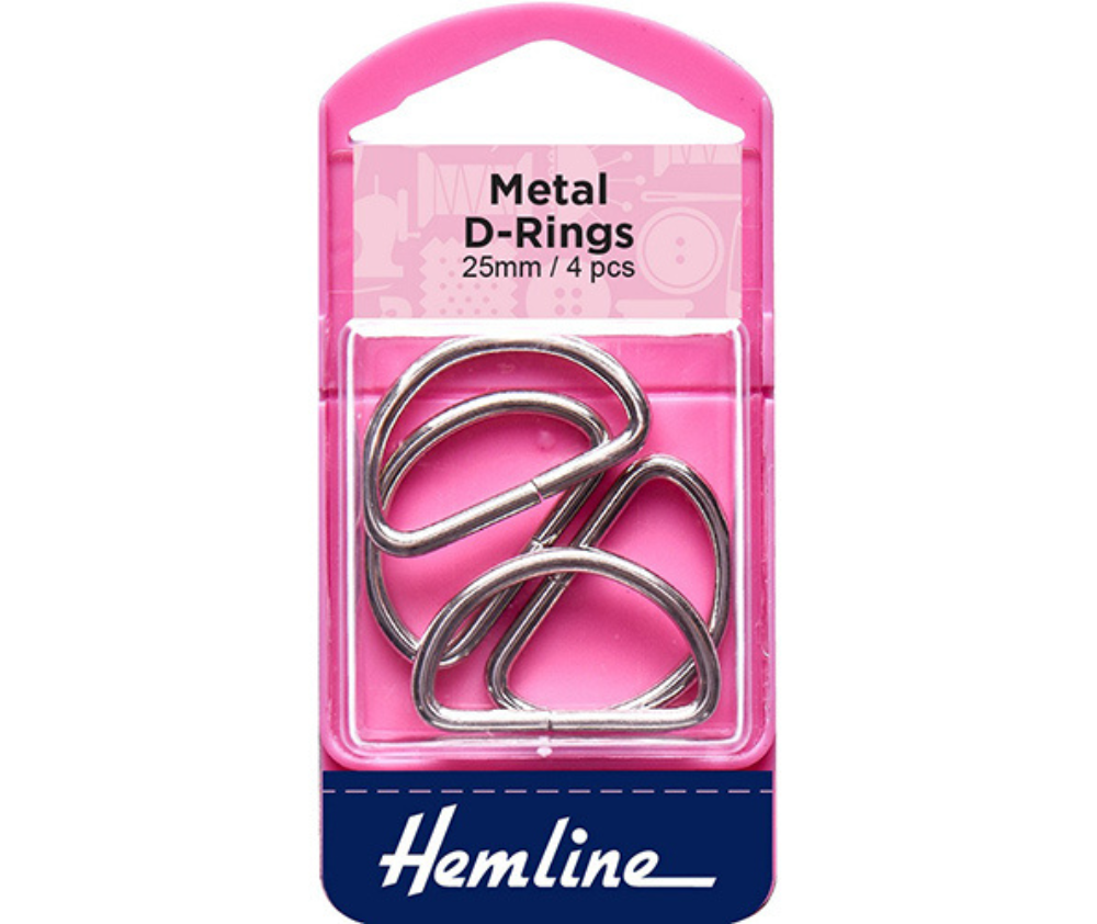 Metal D Rings - 25mm - Hemline