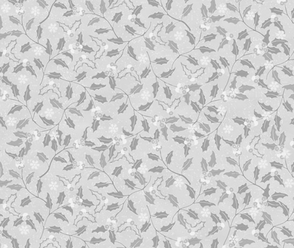 Stof Christmas - Holly - Grey/Silver