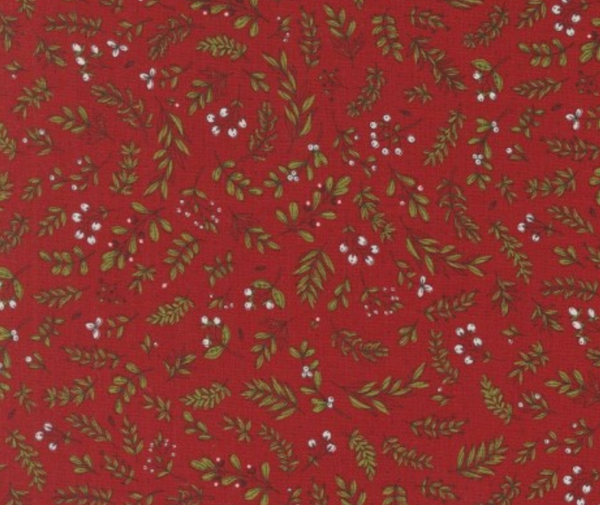 Holly Red 100% Cotton  - 0.1m