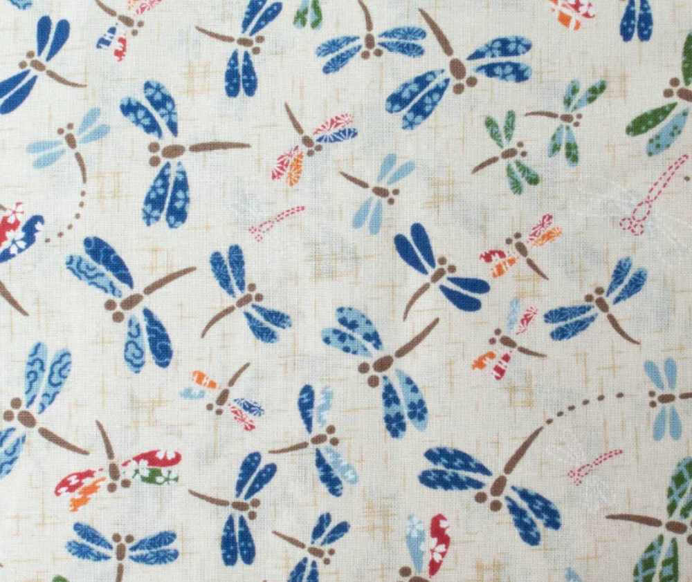 Japanese Dragonfly Cream 100% Cotton