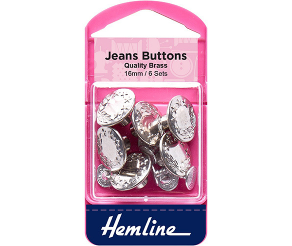 Jean Buttons - Nickel - Trendy Trims