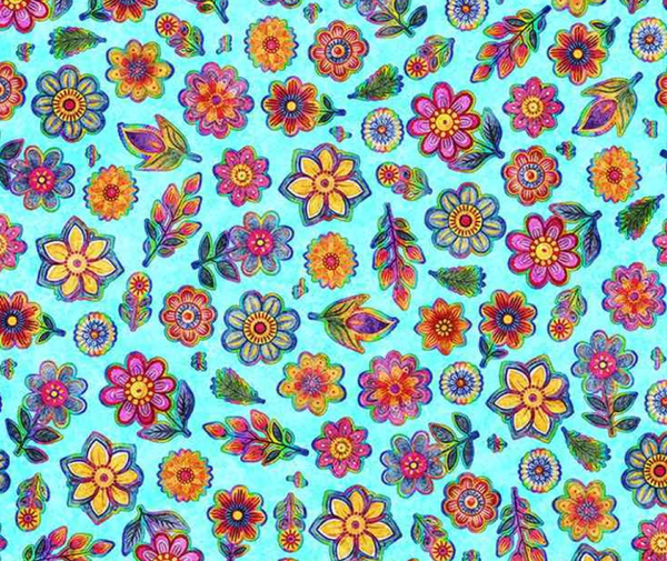 Jubilee Ditzy Turquoise - 0.1m
