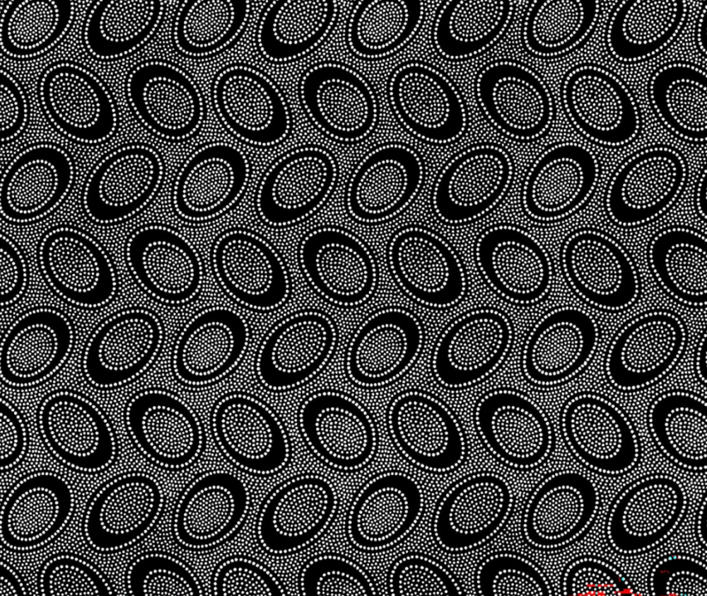 Kaffe Fassett Aboriginal Dot Black - 0.1m