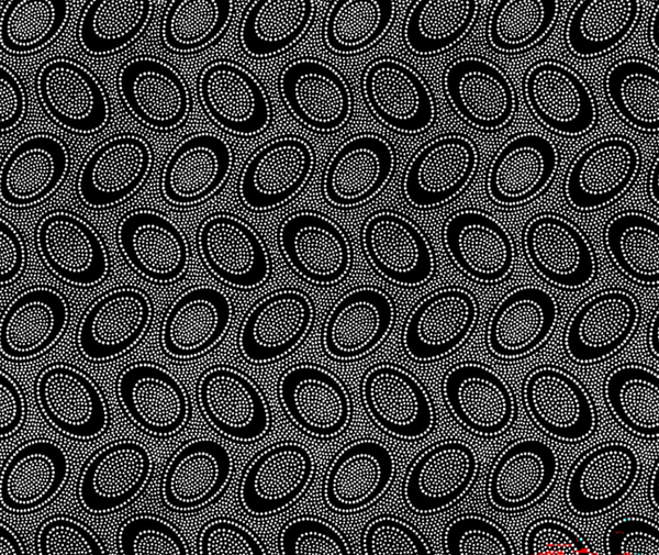 Kaffe Fassett Aboriginal Dot Black - 0.1m