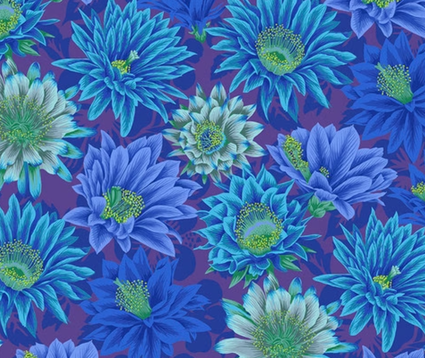 Kaffe Fassett Cactus Flower BLUE - 0.1m