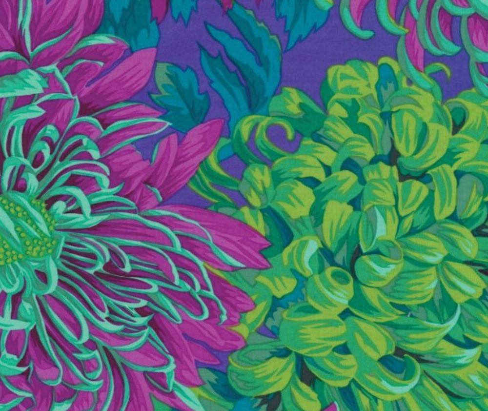 Kaffe Fassett Japanese Chrysanthemum GREEN - 0.1m