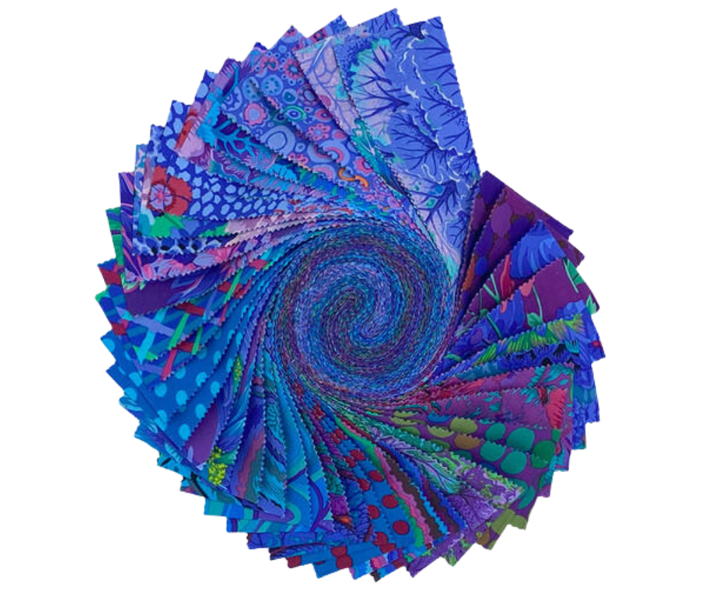 Kaffe Fassett Classics Plus Jelly Roll 2.5" x 40 Piece Royal