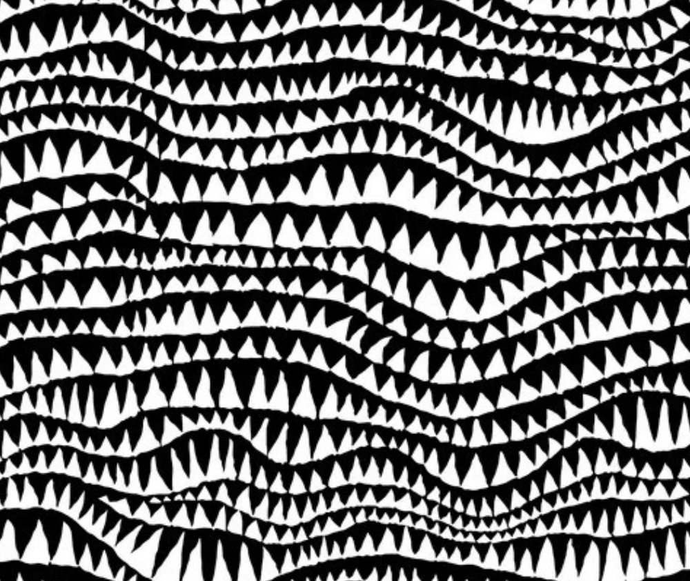 Kaffe Fassett Sharks Teeth Black - 0.1m