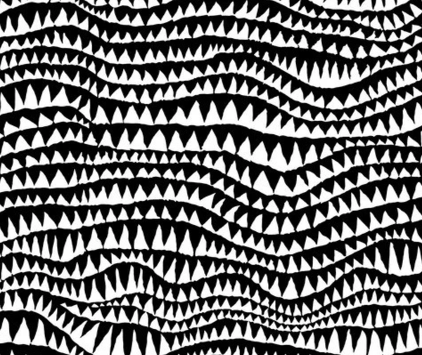 Kaffe Fassett Sharks Teeth Black - 0.1m