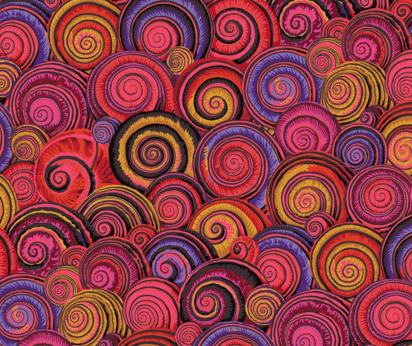 Kaffe Fassett Sprial Shells Red - 0.1m