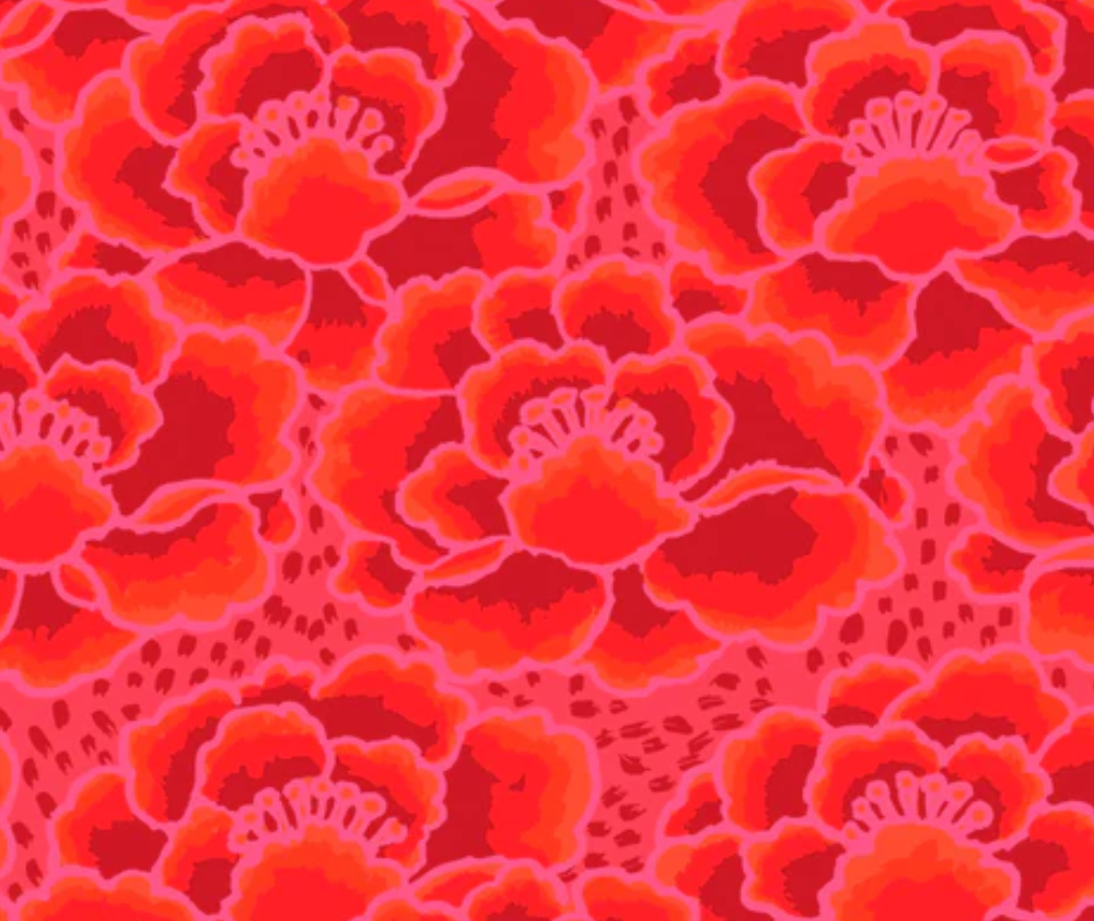 Kaffe Fassett Tonal Floral Red - 0.1m