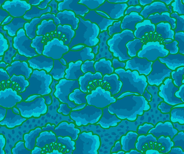 Kaffe Fassett Tonal Floral Turquoise - 0.1m