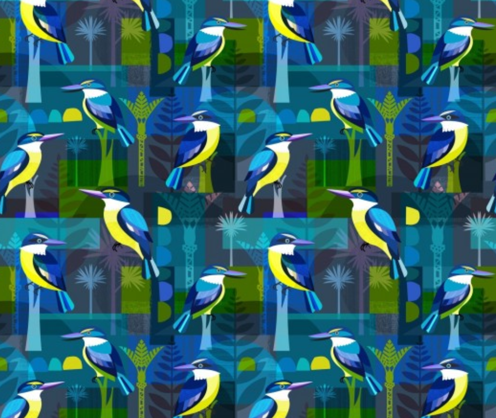Kiwiana Kingfishers Navy - 0.1m