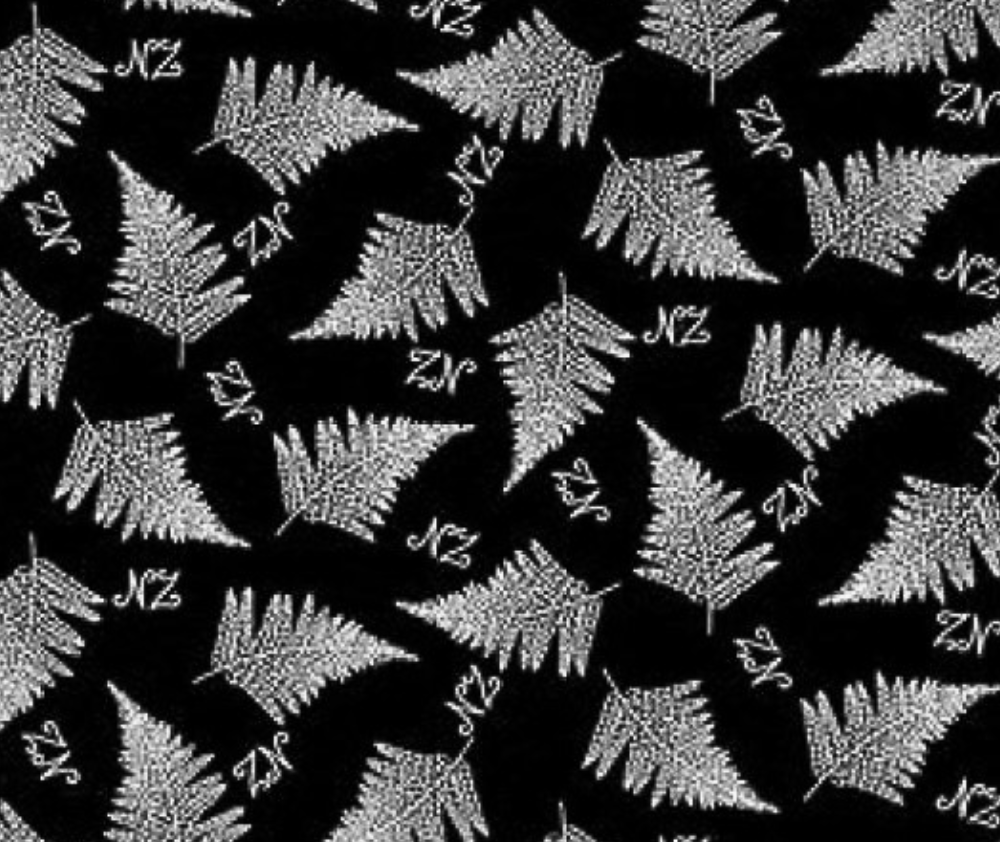 Kiwiana NZ Stipple Fern Black - 0.1m