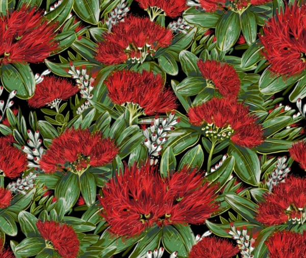 Kiwiana Native Charm Pohutukawa Black - 0.1m