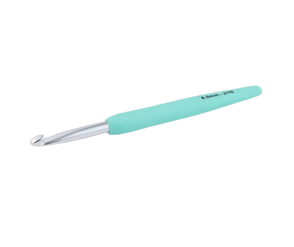 Knitpro Waves Soft Handle Aluminium Crochet Hooks - 19 Sizes Available