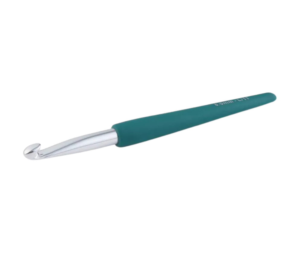 Knitpro Waves Soft Handle Aluminium Crochet Hooks - 19 Sizes Available