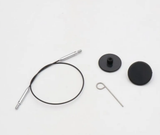 Knitpro Interchangable Needle Cables Thin & Flex 360 deg Swivel - Various Sizes