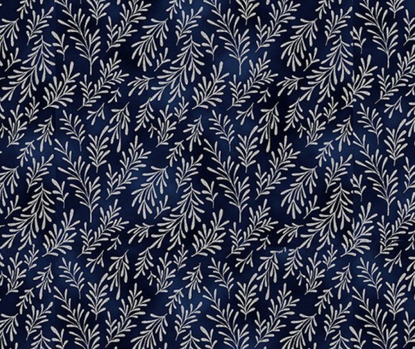 Leaves Midnight/Silver - 0.1m