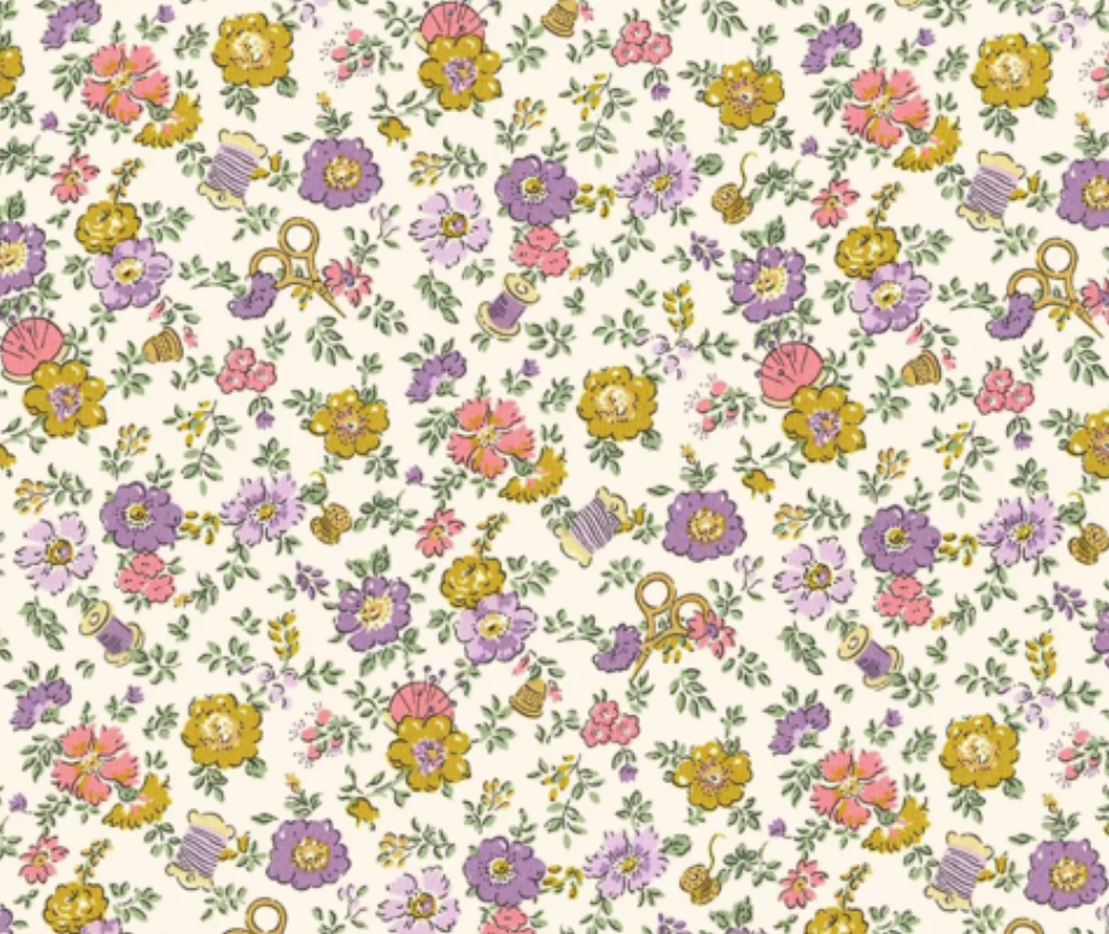 Liberty Tudor Celebration Floral C Cream - 0.1m