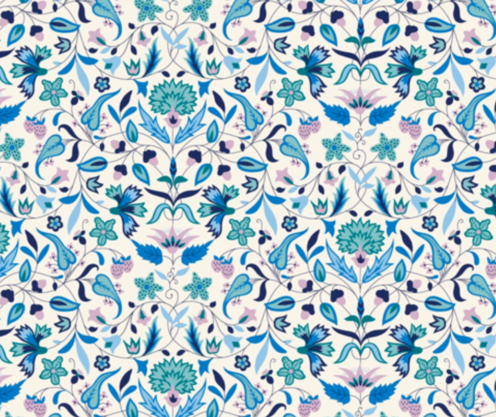 Liberty Tudor Celebration Nouveau A White - 0.1m