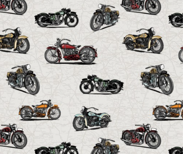 Live to Ride Scatter 100% Cotton - 10cm Increments