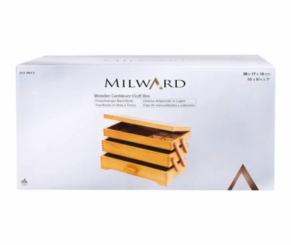 Milward Craft Box Cantilever - Pine  17 x 37 x 22.6cm