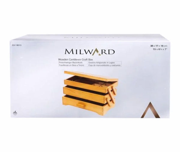 Milward Craft Box Cantilever - Pine  17 x 37 x 22.6cm